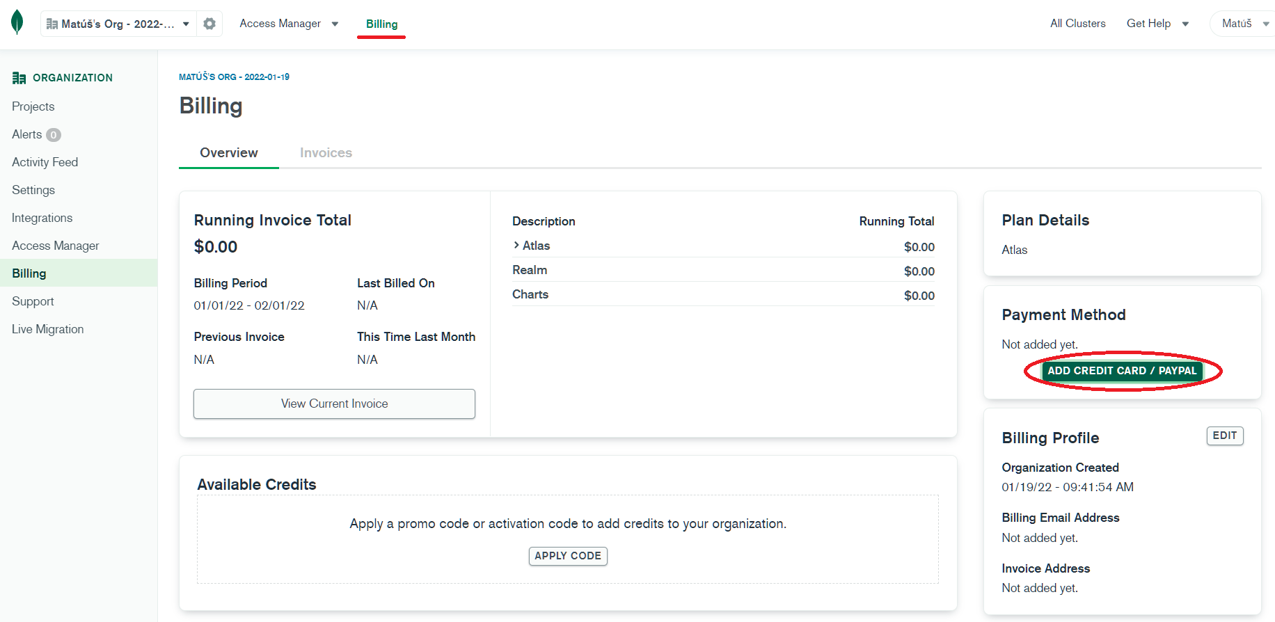 Add payment method